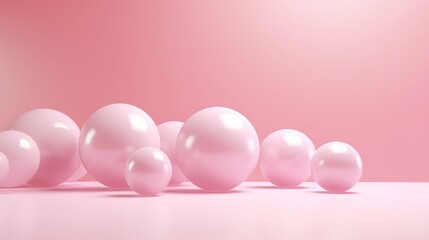 Pink balls on pink background.