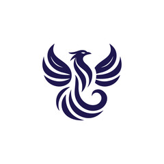 Fototapeta na wymiar Phoenix Logo flying bird abstract design vector template.