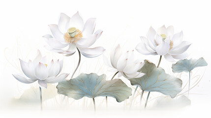Serene Lotus Layout on White