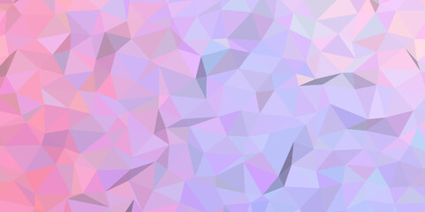 Low polygonal triangles in soft pink, multicolor colors. Geometric triangle, mosaic, abstract background. abstract blue background, low poly textured triangle colorful gradient mosaic background.