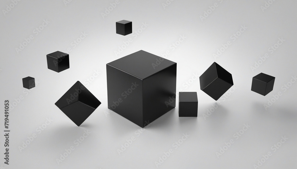 Poster obsidian shapes: digital rendering