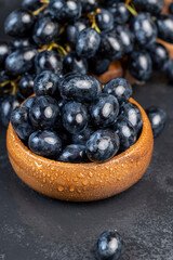 sweet ripe grapes on the table