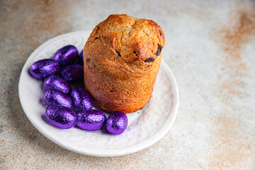 easter cake tasty bakery easter eggs orthodox holiday fresh delicious Cooking meal food snack on the table copy space food background