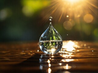 drop of water through which a ray of sunlight passes