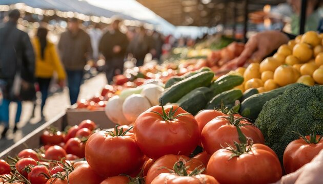 feira de legumes na rua
