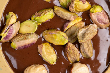 making homemade chocolate with different ingredients