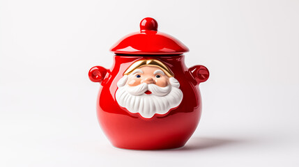 Santa Claus Shaped Ceramic Cookie Jar