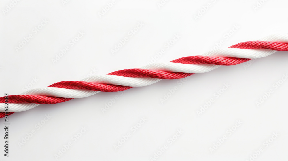 Poster close-up view of red and white rope. versatile image that can be used for various themes and concept