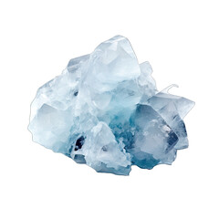 Large Crystals of Rock Salt.. Isolated on a Transparent Background. Cutout PNG.