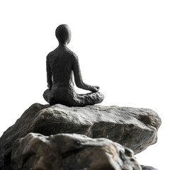 Mindfulness Concept Concept. Isolated on a Transparent Background. Cutout PNG.