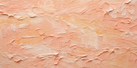 Fototapeta premium Generative AI, Closeup of impasto abstract rough peach fuzz color art painting texture 