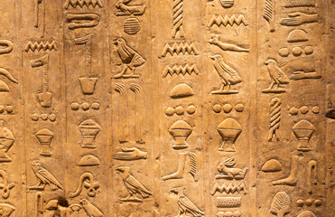 Egyptian hieroglyphics. Vintage background
