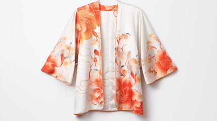Chic silk kimono with a floral pattern