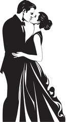 Inked Affection Lovebird Illustration SetElegant Serenade Black and White Love