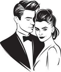 Simplicity in Love Vector Love MomentsInked Serenade Black and White Duos