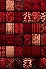 crimson different pattern illustrations