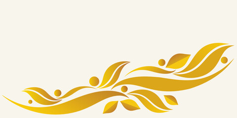 Fototapeta premium Abstract soft white gold minimal luxury background. Flat vector.
