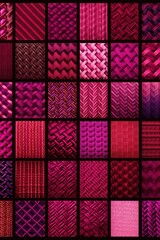 magenta different pattern illustrations