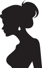 Graceful Feminine Contours Black Vector DesignSleek and Radiant Women Vector Silhouette