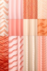 peach different pattern illustrations