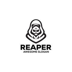  reaper simple mascot logo design illustration