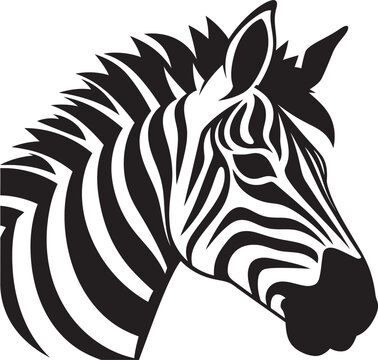 Linear Elegance Zebra Stripes in VectorExpressive Grace Zebra Vector Artwork