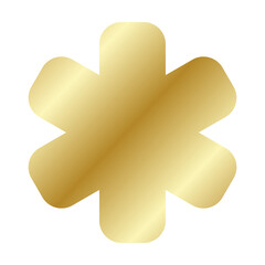 Gold Medical Cross Icon