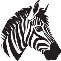 Sleek Zebra Silhouettes Vector EditionIntricate Elegance Zebra Vector Art