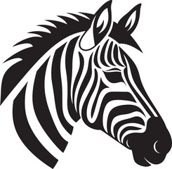 Intriguing Wildlife Zebra Vector SketchVectorized Beauty Zebra Illustration