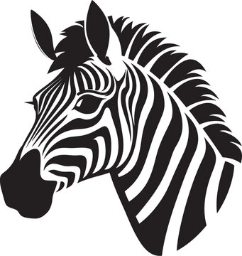 Expressive Zebra Artistry Vector StyleSleek Silhouettes Zebra Vector Design