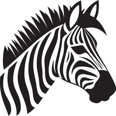 Fototapeta na wymiar Artistic Essence Zebra Vector DesignVectorized Monochrome Zebra Vector Art