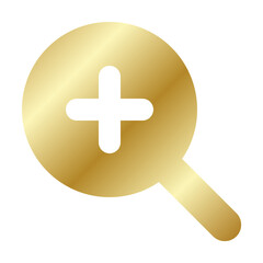 Gold Zoom In Icon