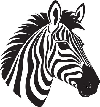 Intriguing Wildlife Vector Zebra IllustrationVectorized Elegance Zebra Showcase