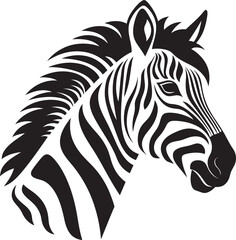 Fototapeta na wymiar Zebra Vector Magic Wildlife IllustrationLinear Charm Vector Zebra Composition
