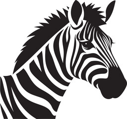 Safari Spirit Zebra Vector IllustrationElegant Monochrome Zebra Vector Artistry