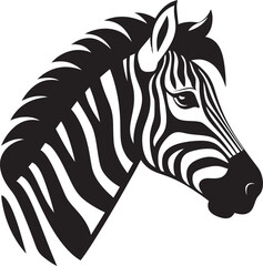 Artistic Whimsy Zebra Vector IllustrationMonochromatic Beauty Zebra Vector Portrayal