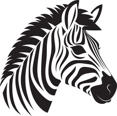 Wild Contrast Zebra Vector DesignArtistic Flair Monochromatic Zebra Art