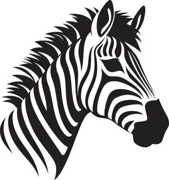 Vectorized Grace Zebra Art in BlackDynamic Expression Zebra Vector Collection