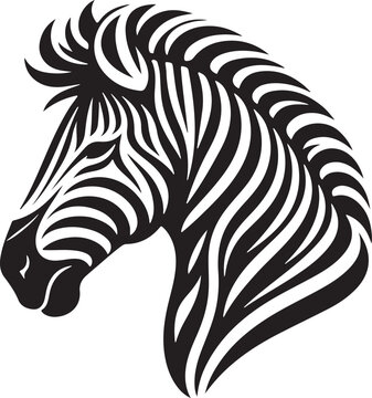 vector illustration of a zebra silhouette 
