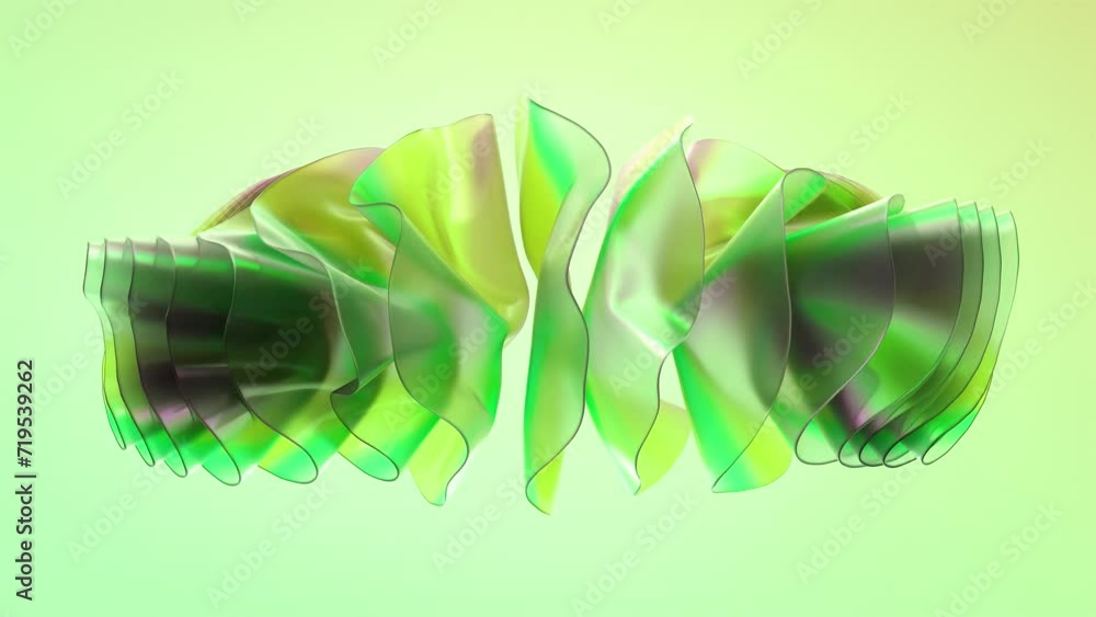 Poster organically animated shapes. abstract paper animation. fluid shapes with rainbow gradient. modern de