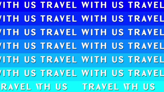 Animation with the title Travel with us