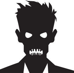 Zombie Silhouettes Vector Black Death MarchSinister Reanimation Black Vector Zombie Parade