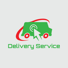 parcel express delivery services logo design vector 