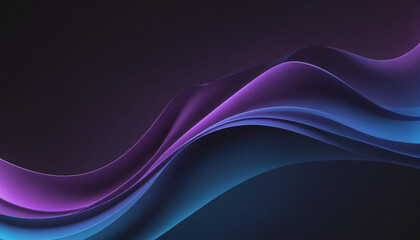 Violet Indigo Gradient Wave on Dark Background with Grainy Texture for Futuristic Website Header Design
