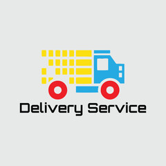 parcel express delivery services logo design vector 