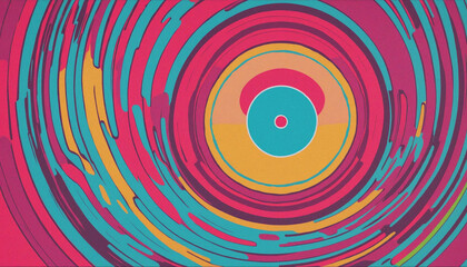 Retro Striped Designs and Posters featuring 70s and 80s Style Colors and Patterns