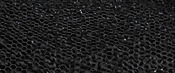 Carbon Black Atoms Background