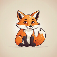 Adorable Fox Logo Illustration ver. 22
