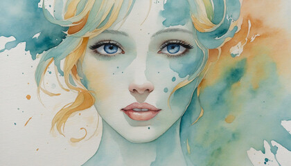 Watercolor backdrop overlay