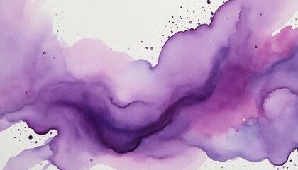 Transparent purple watercolor element